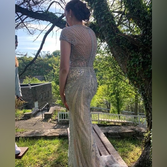 Full Rhinestone Formal Dress - Picture 3 of 9